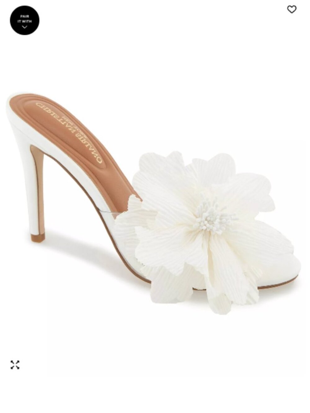 Christian Siriano Women's Joxa Flower Heeled Sandal | Size 8.5 - Picture 2 of 5